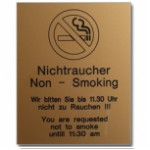 Plexiglas-Hinweisschild