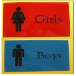 Plexiglas-Hinweisschild