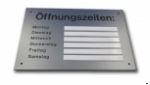 Oeffnungszeiten Schild OEZ22 30 x 20 cm