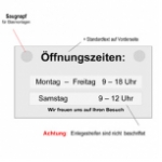 Oeffnungszeiten Schild OEZ11 30 x 20 cm