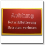Aluminium Schild
