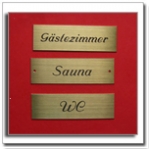 Messing Schild