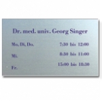 Plexiglas Arztschild