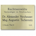 Messing Firmenschild
