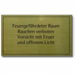 Messing-Hinweisschild