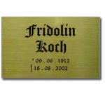 Messing Trauerschild