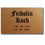 Plexiglas Trauerschild
