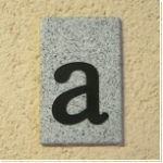 Granit Design einzel Buchstabe a als HN