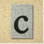 Granit Design einzel Buchstabe c als HN