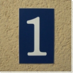 Kunststoff einzel Zahl NR 1 als HN