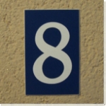 Kunststoff einzel Zahl NR 8 als HN