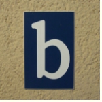 Kunststoff einzel Buchstabe b als HN