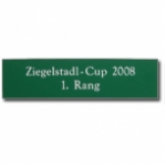 Poly Pokalschild mit Wunschschrift