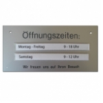 Oeffnungszeiten Schild OEZ11 30 x 20 cm