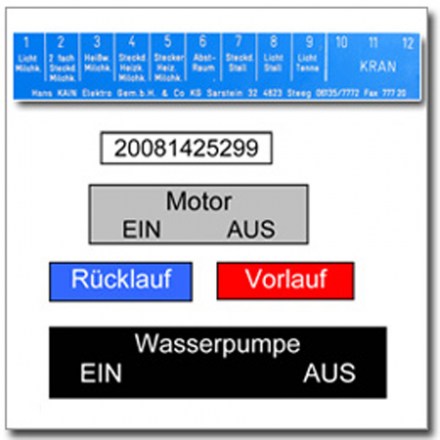 Industrie Schild Poly Kunststoff