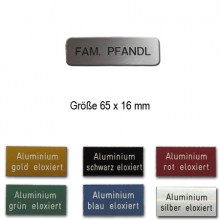 Aluminium Tür-Namensschild