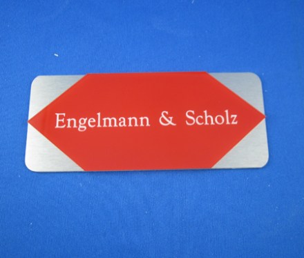 Modernes Tür-Namensschild aus Aluminium und  Plexiglas