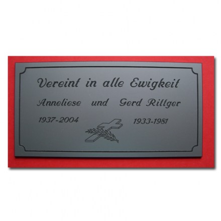 Trauer Schild tiefgraviert