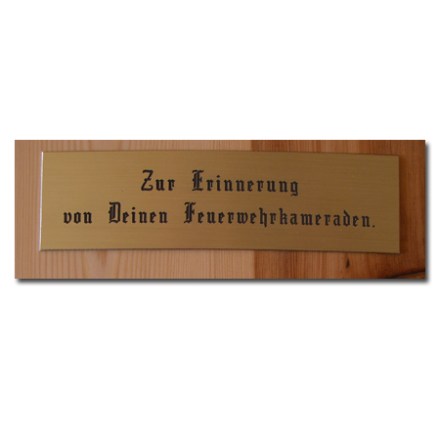 Trauer Schild tiefgraviert