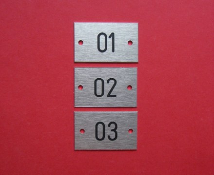 Nummernschild aus Aluminium tiefgraviert