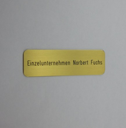 Türschild Messing ausgefräst