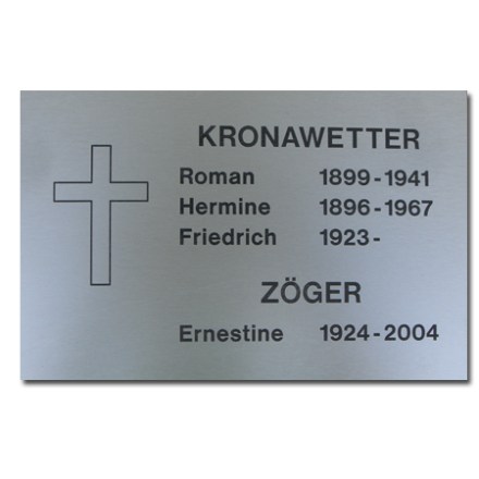 Trauer Gravurschild