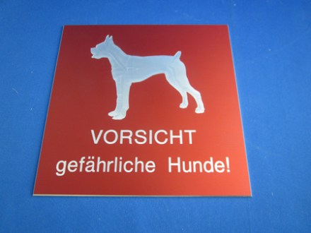 Hinweisschild Aluminium