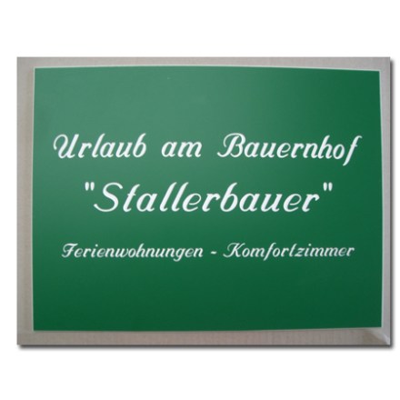 Hinweisschild Aluminium Schrift 4 Vanessa