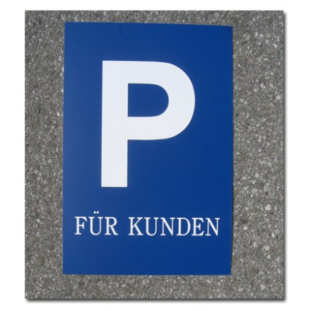 Hinweisschild Kunststoff blau 