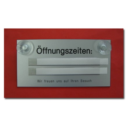 Öffnungszeiten Schild Kunststoff