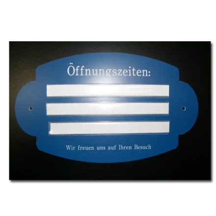 Öffnungszeiten Schild Kunststoff